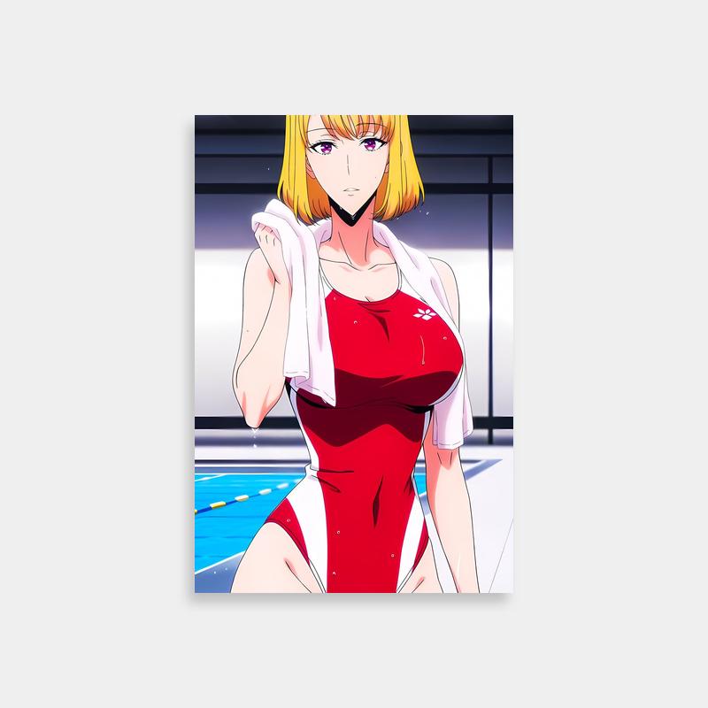 Cha Hae-In Solo Leveling Swimsuit Poster - Anime Character Art