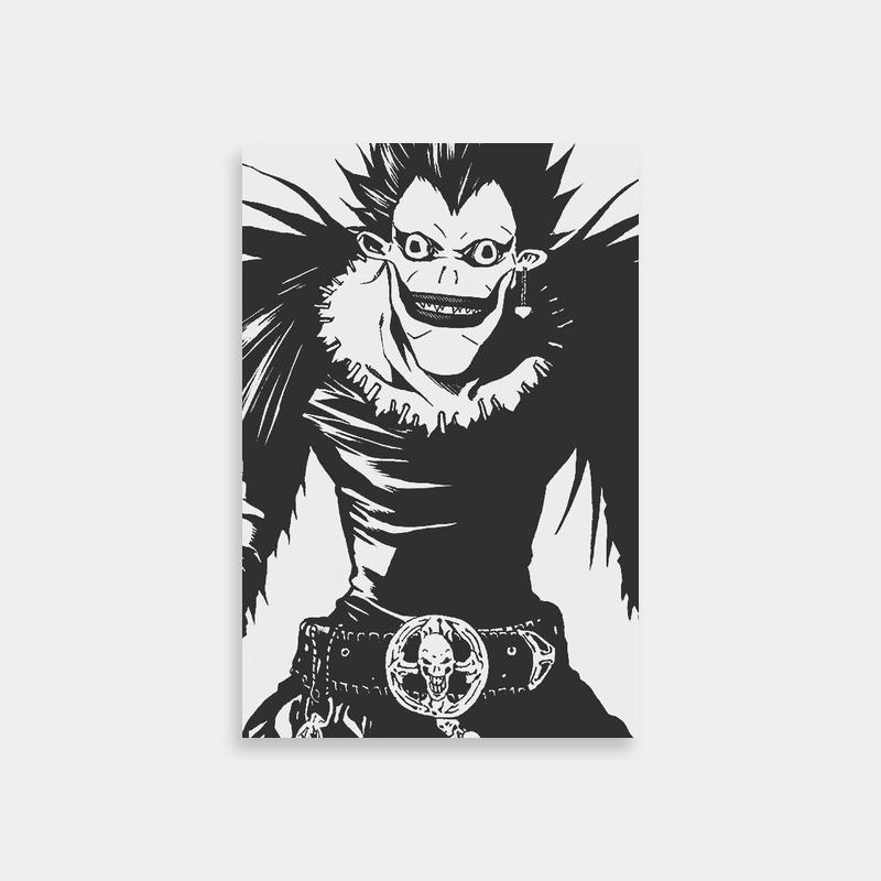 Ryuk Death Note Poster - Evil Demon Drawing in Black and White