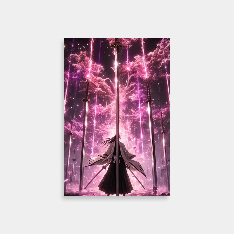 Byakuya Kuchiki Bleach Fireworks Scene Poster