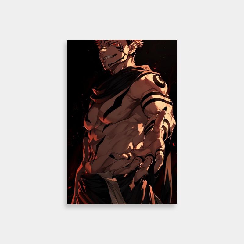 Sukuna Jujutsu Kaisen Dark Aesthetic Poster