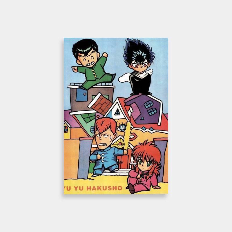Kazuma Kuwabara Yu Yu Hakusho Cartoon Poster - Houses & Children Art
