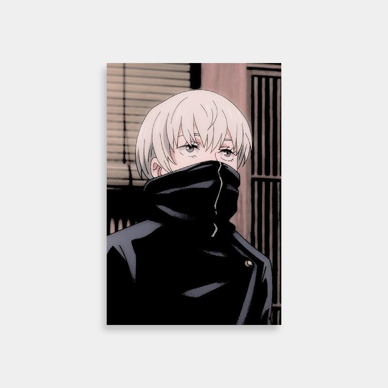 Toge Inumaki Jujutsu Kaisen White Hair Poster