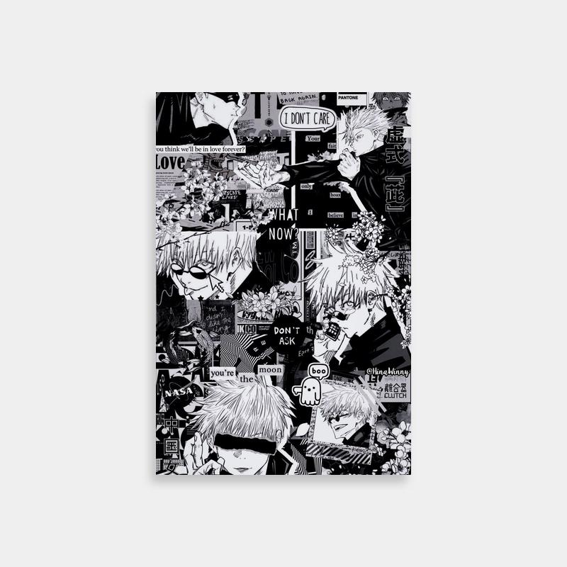 Satoru Gojo Jujutsu Kaisen Black & White Poster - Anime Characters