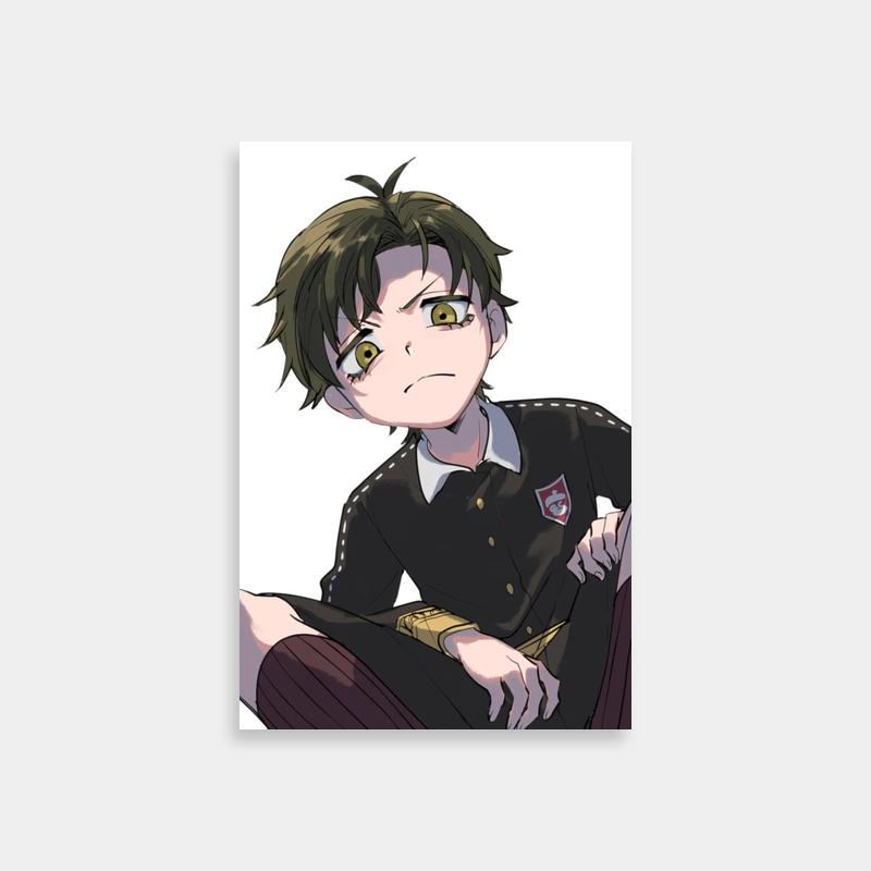 Damian Desmond Spy x Family Poster - Green-Haired Character Sitting