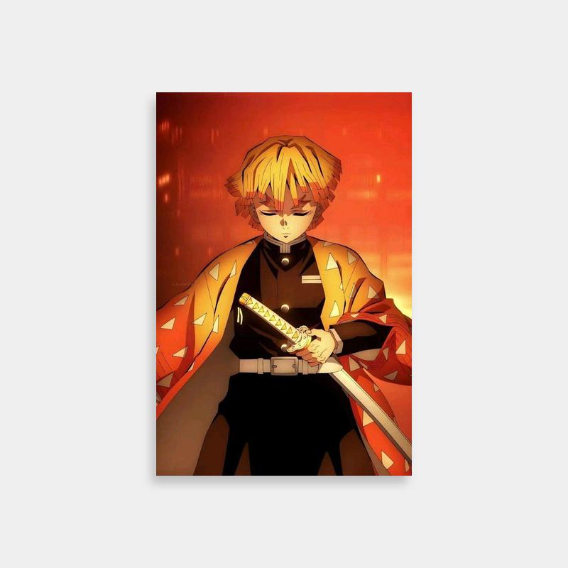 Zenitsu Agatsuma Infinity Castle Poster - Demon Slayer Art