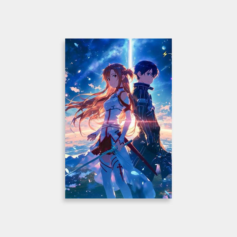 Kirito and Asuna Starry Sky Poster - Sword Art Online