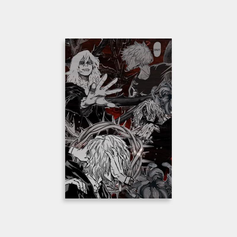 Tomura Shigaraki My Hero Academia Black & White Poster - Dark Anime Art
