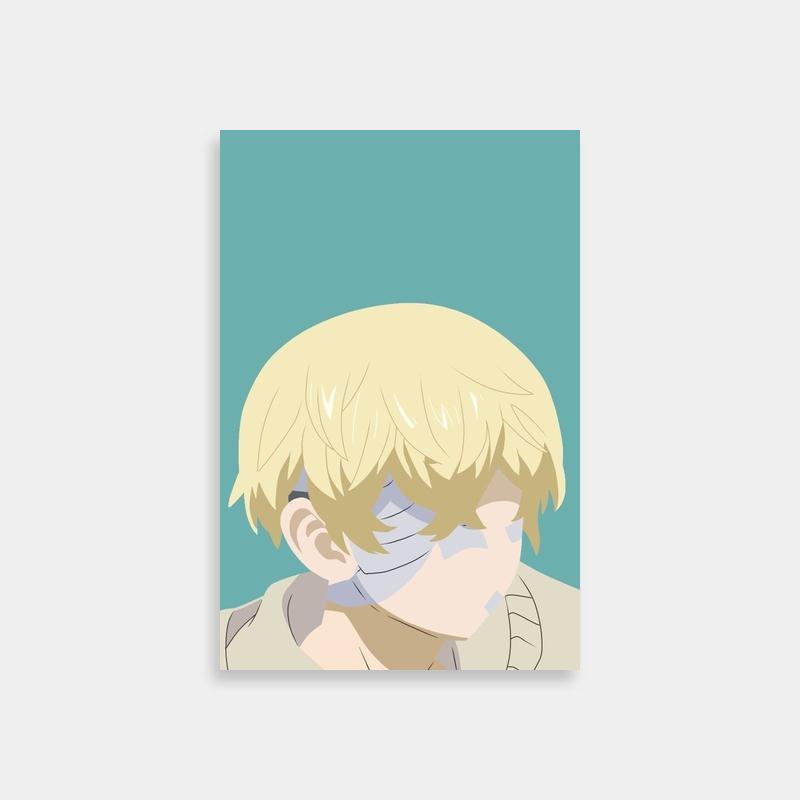 Chifuyu Matsuno Tokyo Revengers Anime Poster - Blonde & Blue-Eyed Art