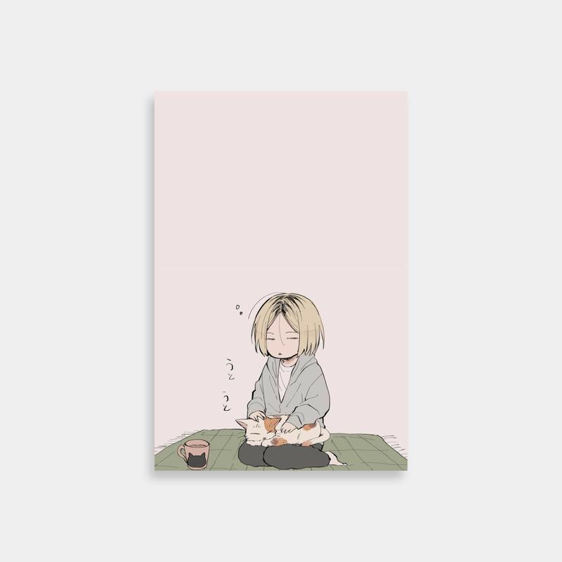 Kenma Kozume Contemplative Anime Poster - Haikyuu Character Art