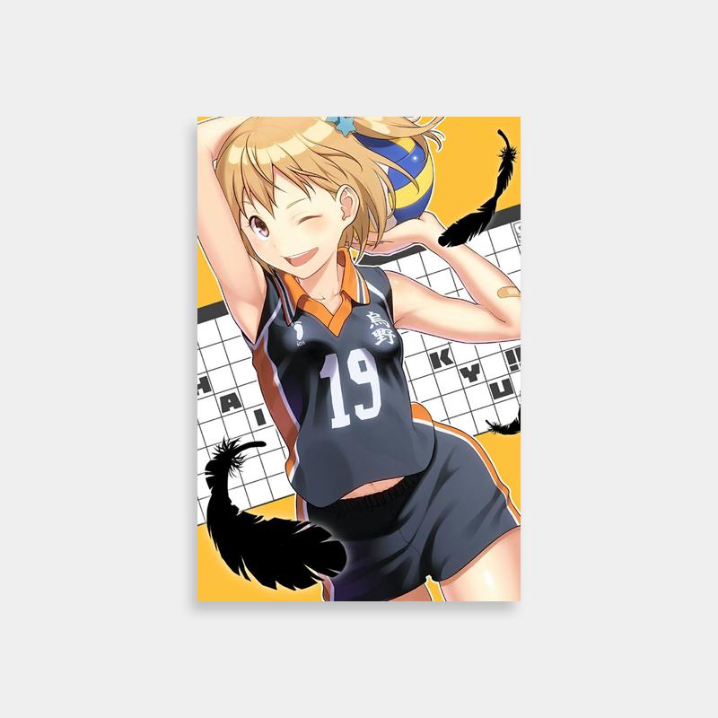 Yacha Hitoka Haikyuu Anime Poster - Volleyball Uniform Pose