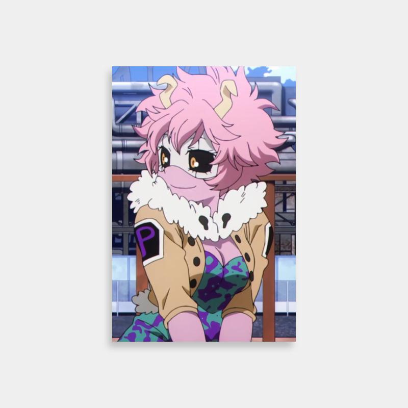 Mina Ashido Sitting on Bench Poster - My Hero Academia Wall Art
