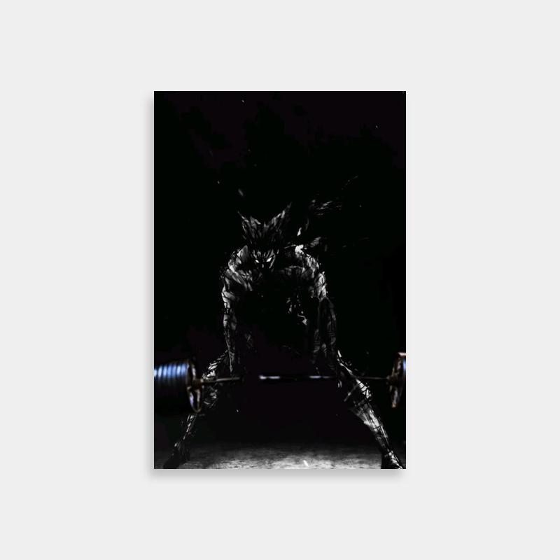 Garou One Punch Man Action Scene Poster