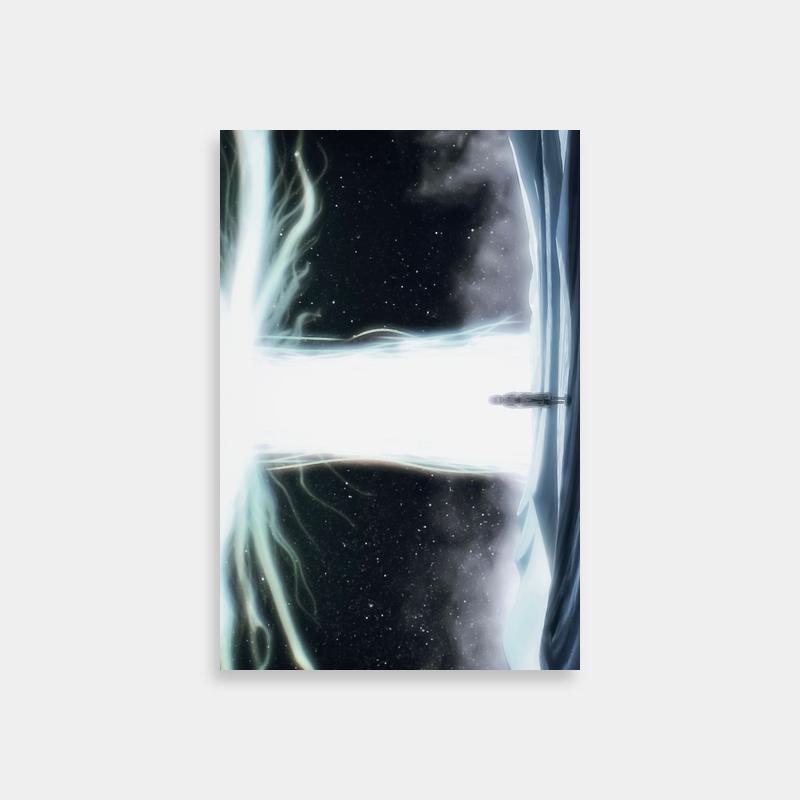 Ymir Attack on Titan Poster - Cosmic Cross in Starry Sky