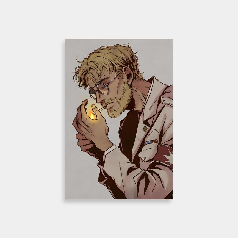 Zeke Yeager Attack on Titan Art - Glasses & Candle Anime
