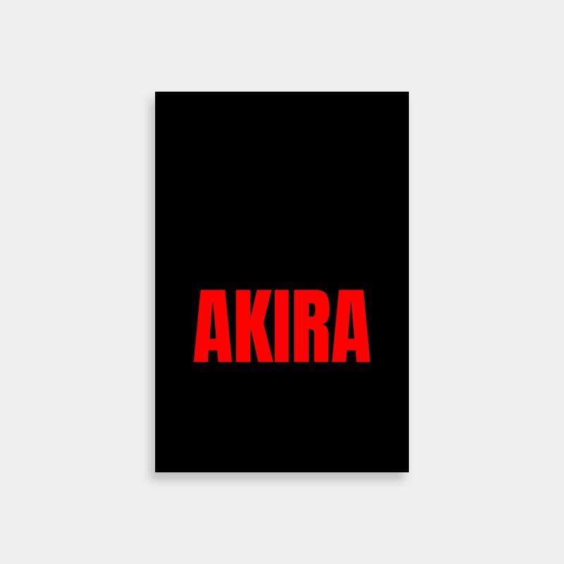 Akira Red Text Poster - Bold Anime Poster