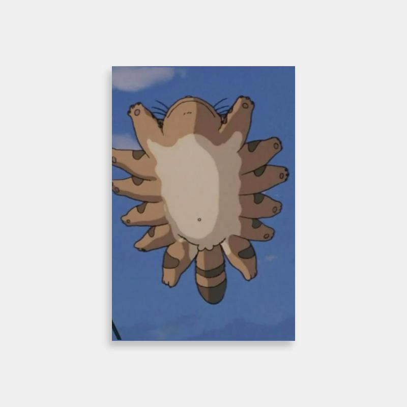 My Neighbor Totoro Catbus Flying Cat Poster
