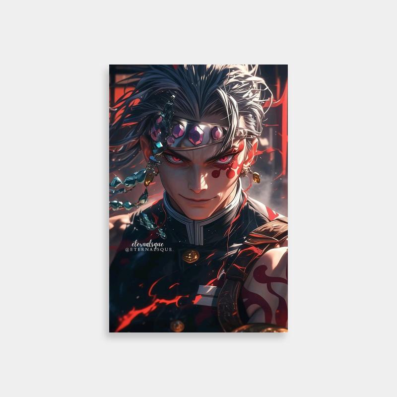 Tengen Uzui Demon Slayer Poster - Red-Eyed Character Art