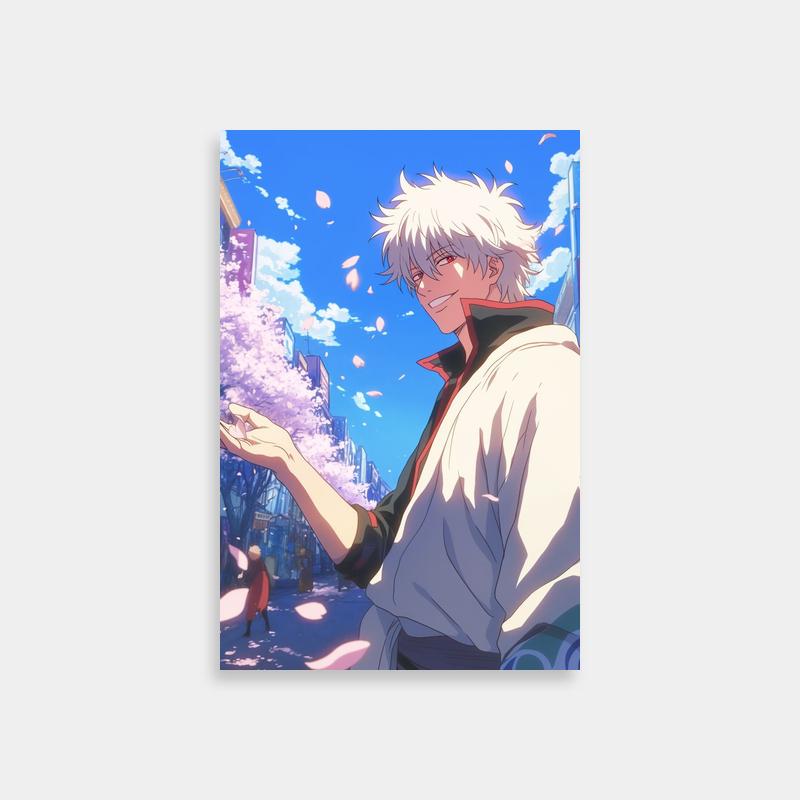 Gintoki Sakata City Street Poster - Gintama Anime
