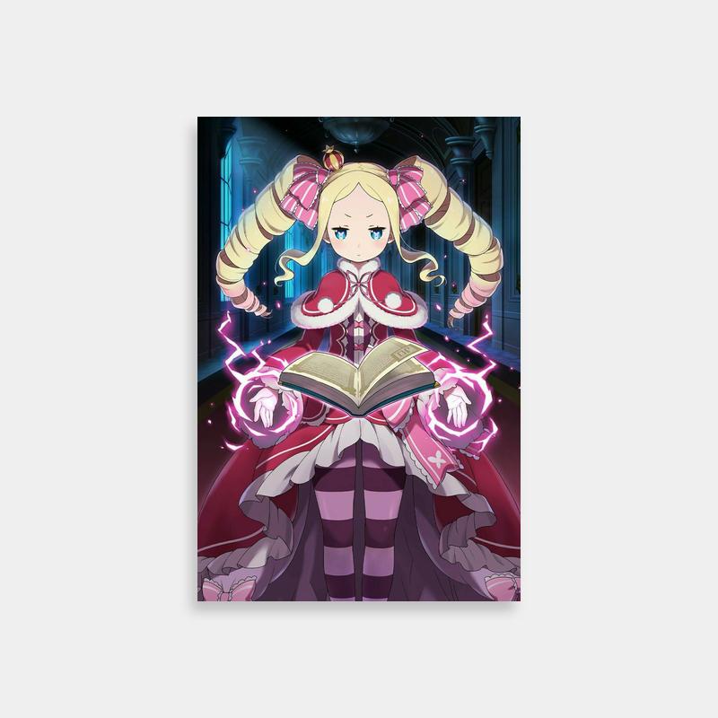 Beatrice Re:Zero Reading Poster - Anime Floor Sitting Art