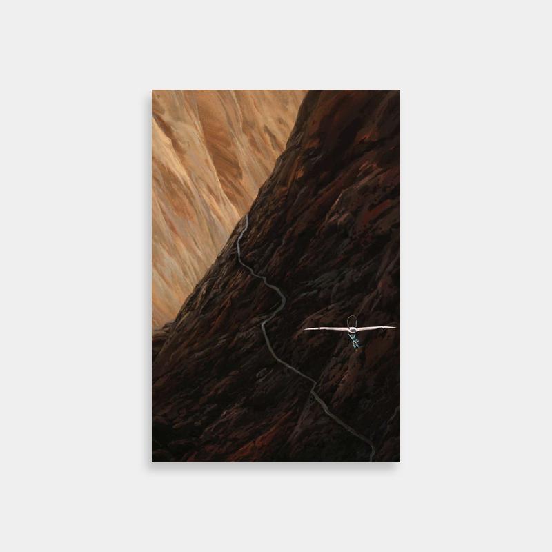 Nausicaa Mountain Landscape Poster - Airplane Flying Over Trail