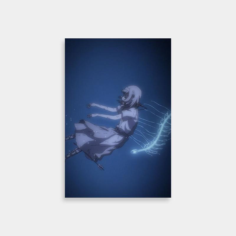 Ymir Attack on Titan Art Print - Floating Woman in Water