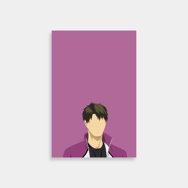 Ushijima Wakatoshi Haikyuu Poster - Purple Jacket Anime Art