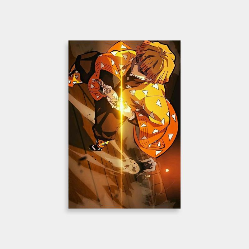 Zenitsu Agatsuma Skateboarding Anime Poster