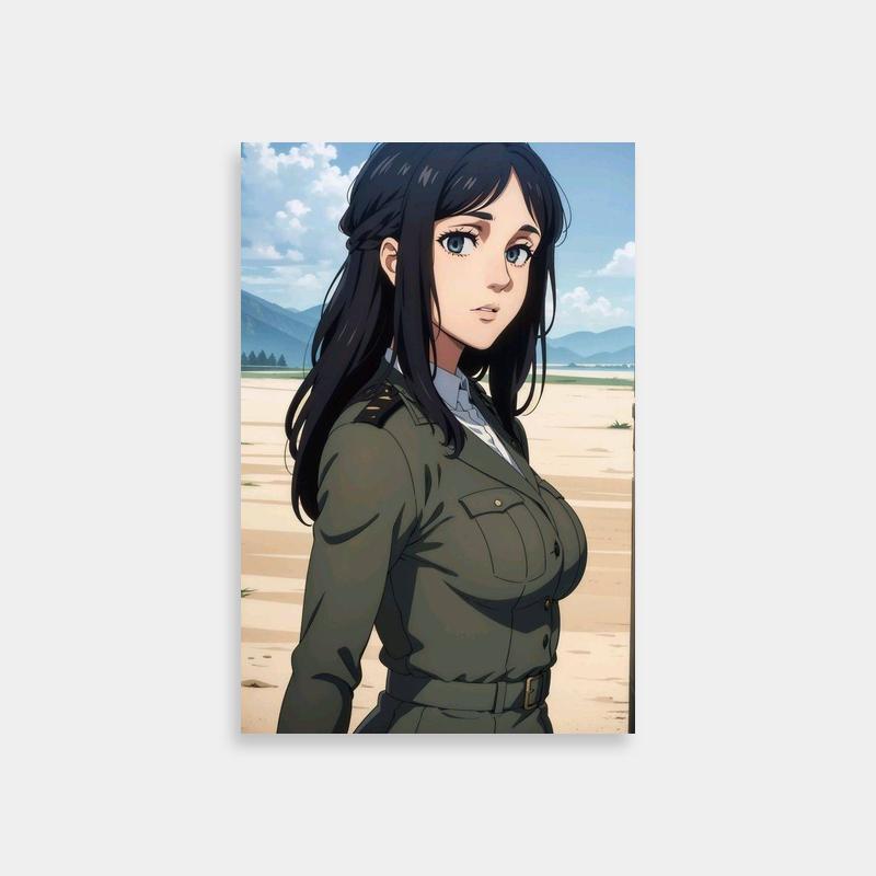 Pieck Finger Attack on Titan Desert Landscape Poster - Anime Character Art
