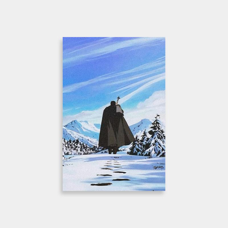 Guts Berserk Snowscape Art - Epic Fantasy Poster