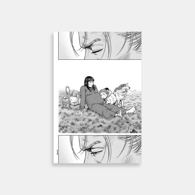 Gudrid Vinland Saga Mother & Baby Poster - Serene Nature Scene