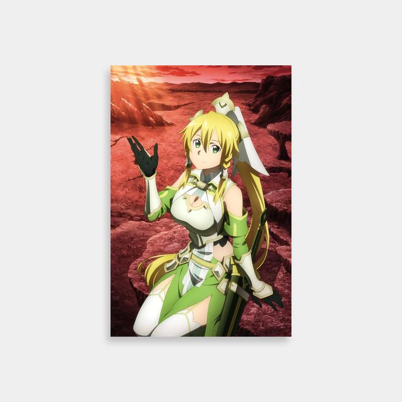 Leafa Sitting on Rock Poster - Sword Art Online Poster