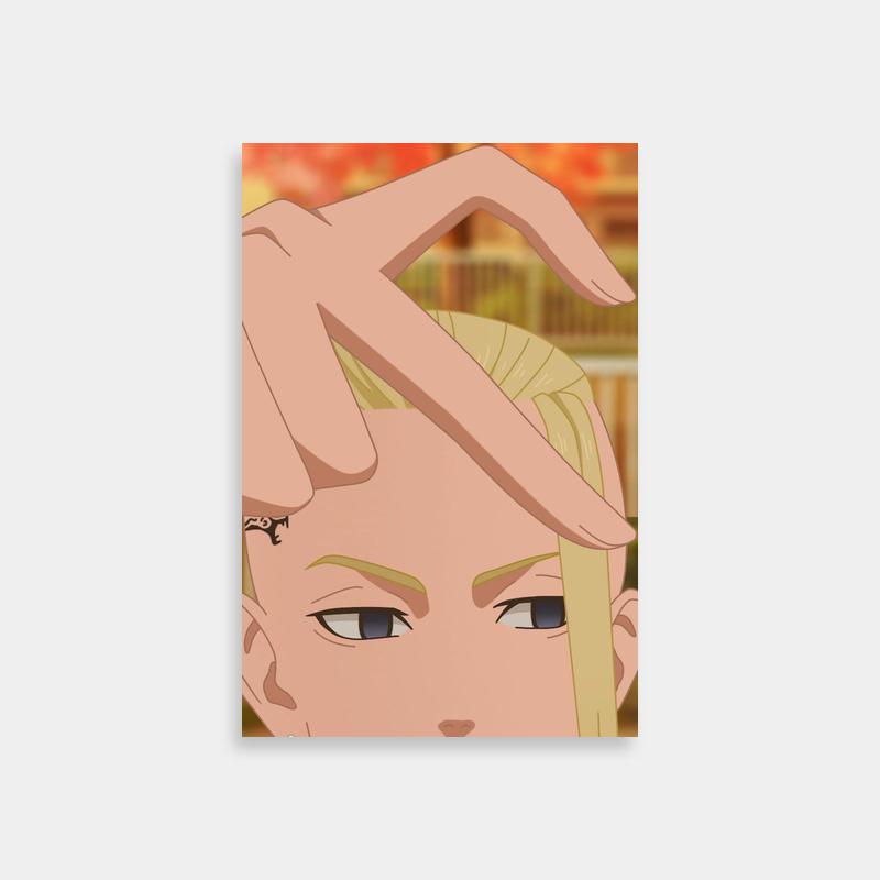 Draken Tokyo Revengers Anime Poster - Blonde Hair & Blue Eyes