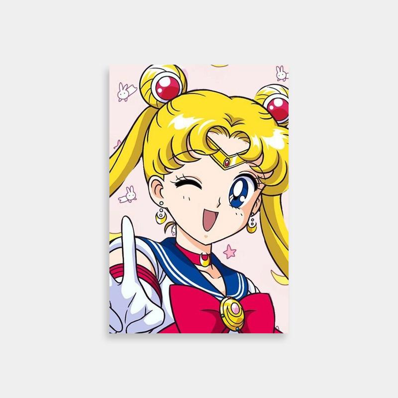 Chibiusa Sailor Moon Poster - Peace Sign Anime Girl