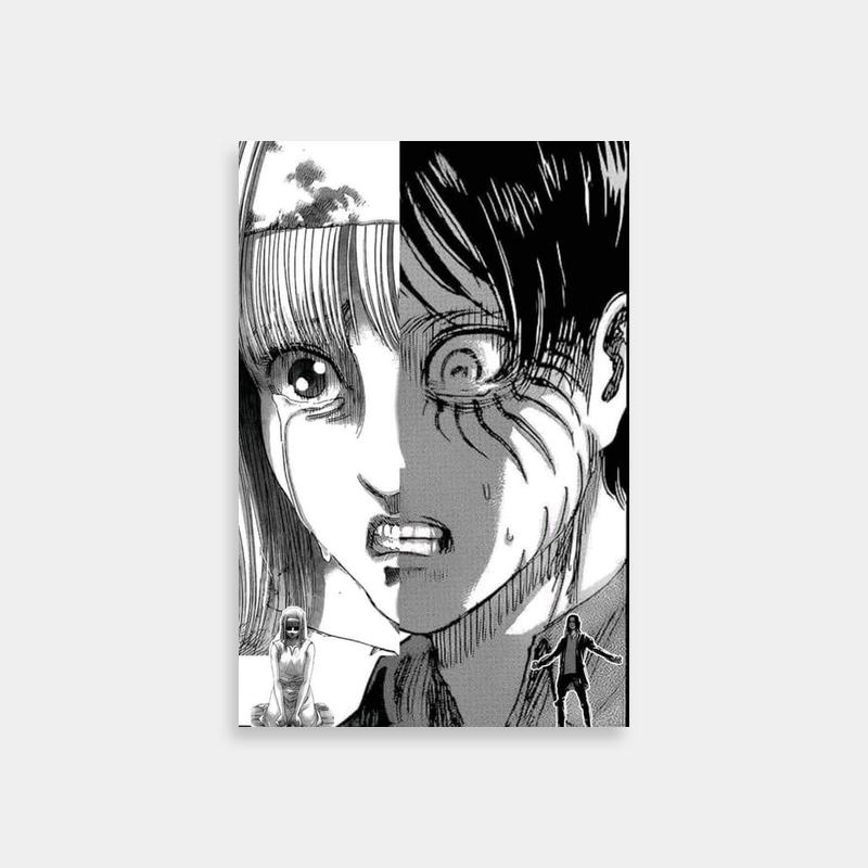 Ymir Attack on Titan Wall Art - Dramatic Anime Scene with Three Characters