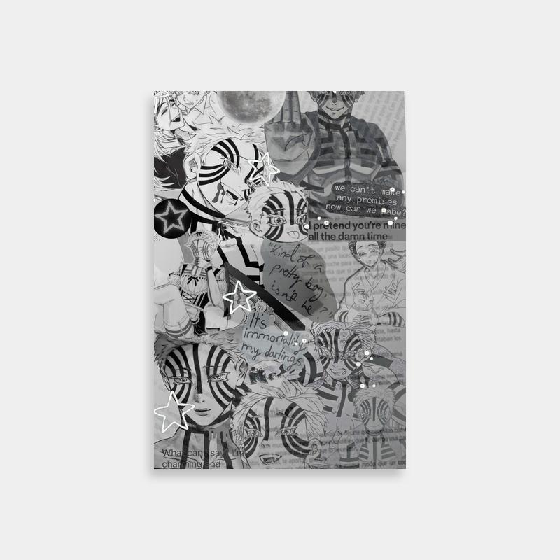 Akaza Demon Slayer Collage Poster - Artistic Anime Wall Decor