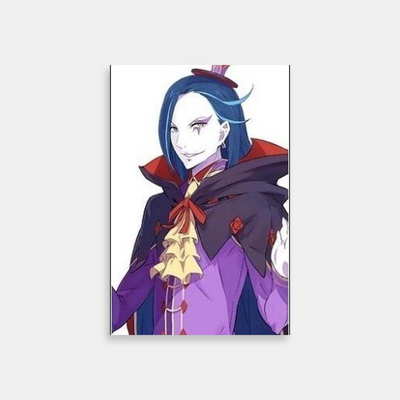 Roswaal L Mathers Re:Zero Poster - Blue-Haired Character in Purple