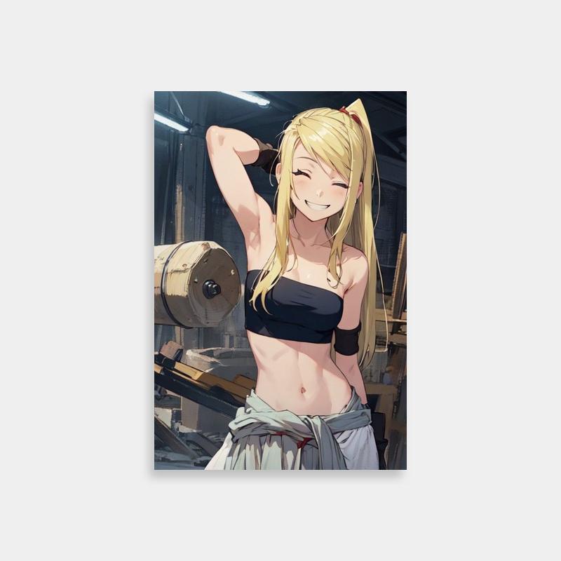 Winry Rockbell Steampunk Anime Poster - Mechanical Art