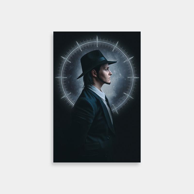 Kenny Ackerman Attack on Titan Black Suit Poster - Vintage Clock Art