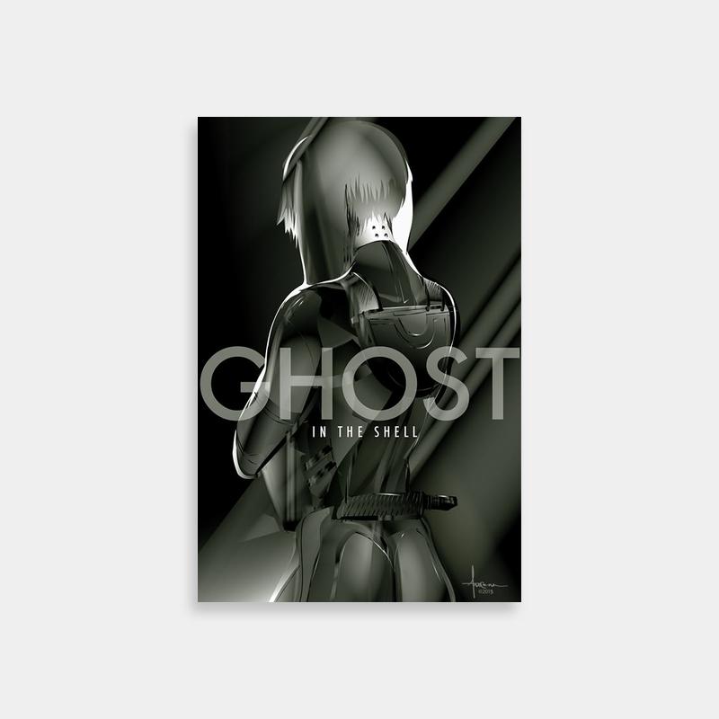 Futuristic Ghost in the Shell Poster - Major Motoko Kusanagi Art