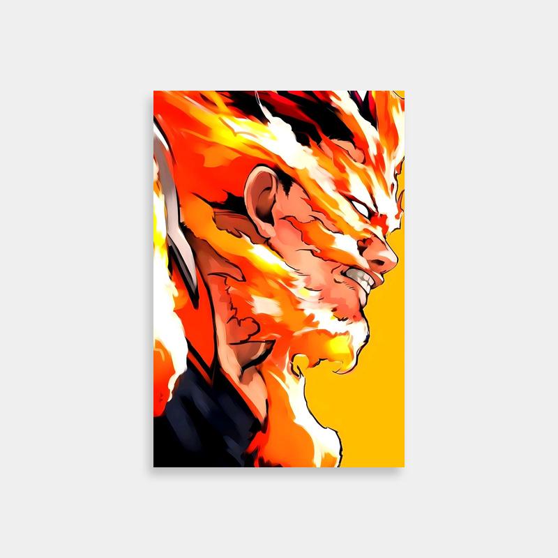 Endeavor My Hero Academia Art - Flaming Face Portrait