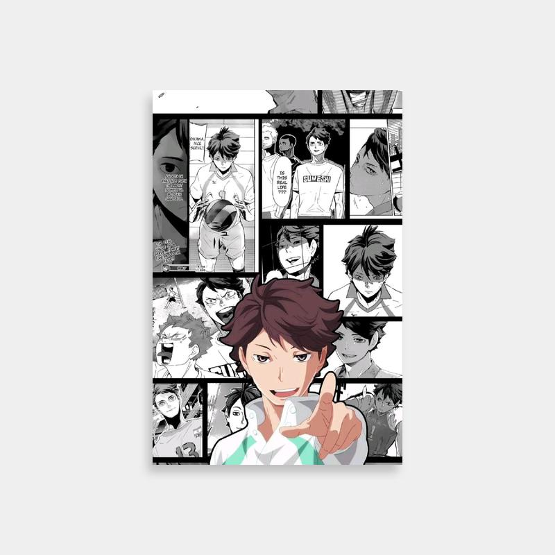 Oikawa Tooru Haikyuu Anime Poster - Dynamic Pointing Pose
