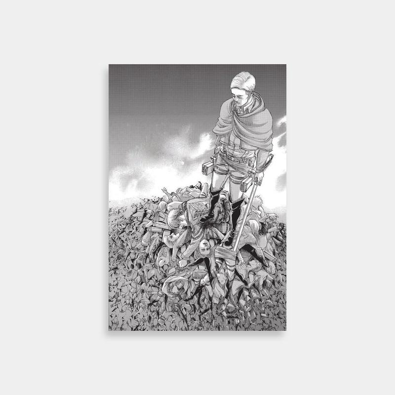 Erwin Smith Attack on Titan Black & White Sketch Art
