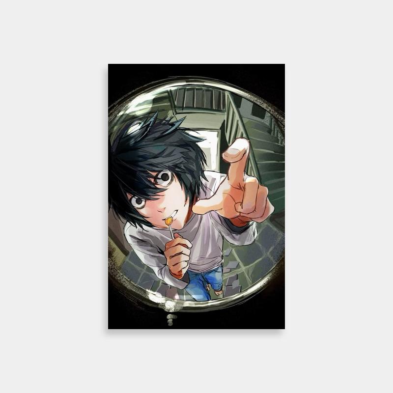 L Lawliet Death Note Poster - Pointing with Spoon Art