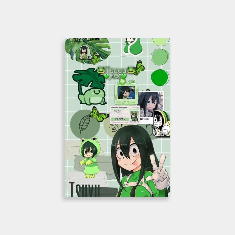 Tsuyu Asui Anime Poster - My Hero Academia Character Art
