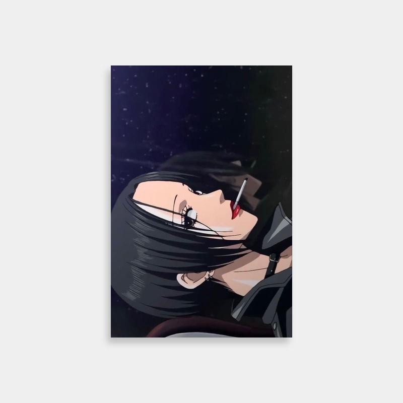 Nana Osaki Anime Poster - Long Black Hair Woman Holding Pen