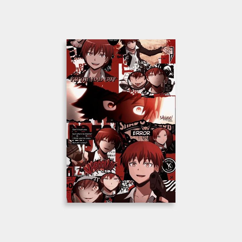 Karma Akabane Anime Poster - Red Hair & Black Eyes Character