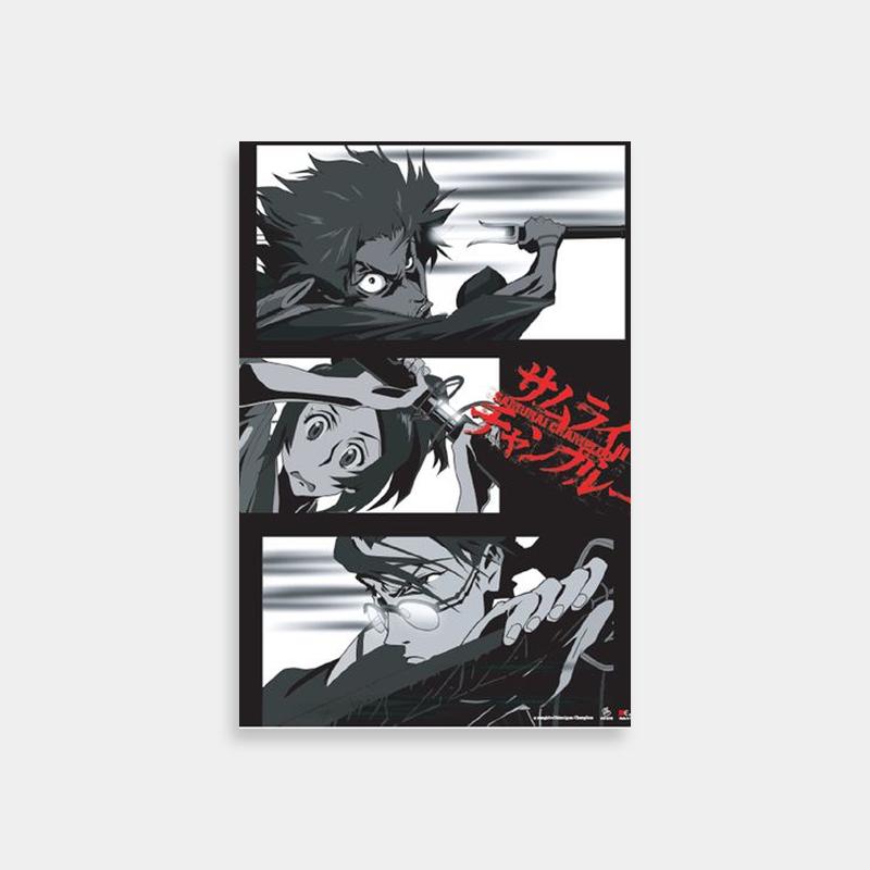 Black & White Samurai Champloo Jin Poster - Anime Movie Art