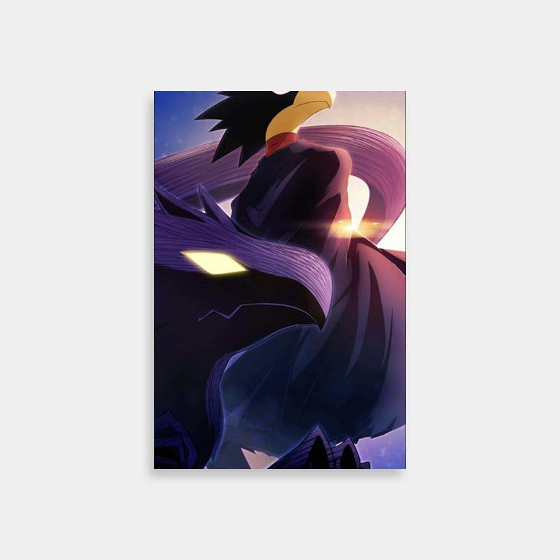 Fumikage Tokoyami Flying Anime Poster - My Hero Academia Art