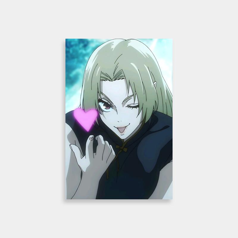 Yuki Tsukumo Jujutsu Kaisen Poster - Anime Character Holding Heart Object