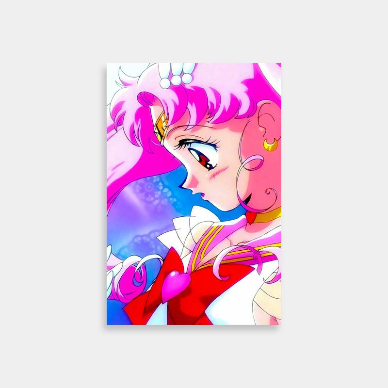 Chibiusa Sailor Moon Character Poster - Pink Hair & Piercings